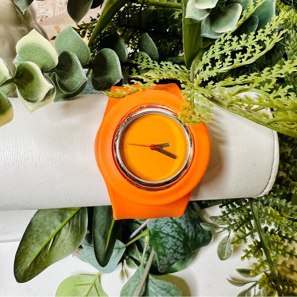 Neon Orange Slap Wrist Watch - Picture 4 of 12